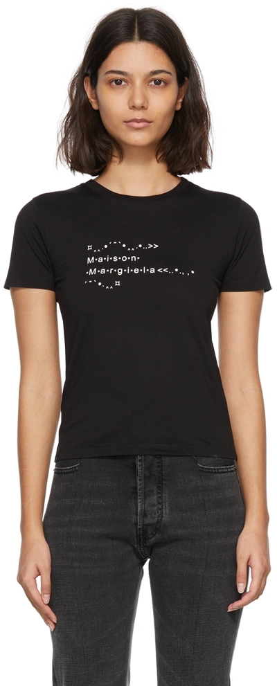 Shop Maison Margiela Black Cotton T-shirt In 900 Black