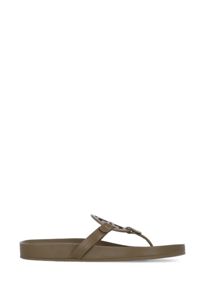 Shop Tory Burch Sandals In Olive/ Olive