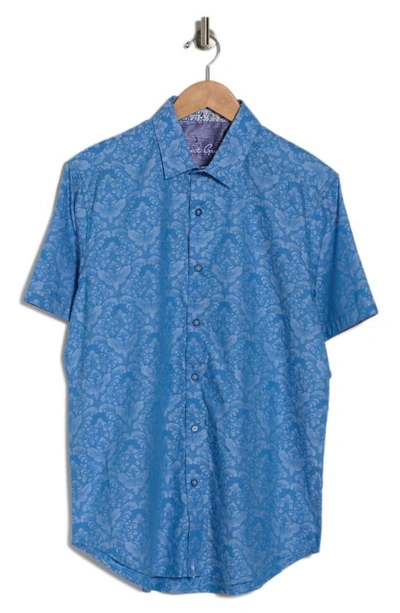 Shop Robert Graham Bayview Woven Shirt In Light Blue