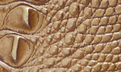 Shop Brahmin Lorelei Croc Embossed Leather Shoulder Bag In Teak