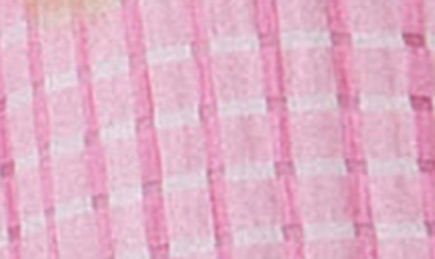 English Factory Gingham Tiered Midi Dress In Pink