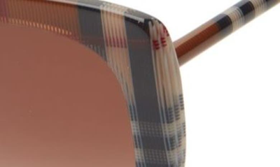 Shop Burberry 54mm Gradient Square Sunglasses In Check Brown/ Gradient Brown