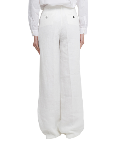 Shop Massimo Alba White Lamna Trousers