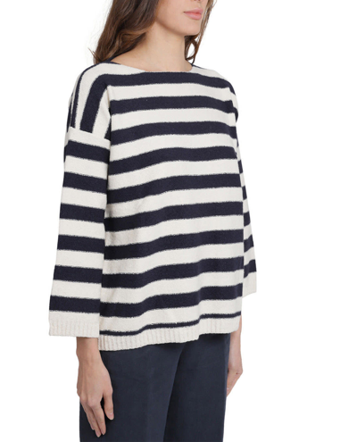 Shop Massimo Alba Striped Mirta Sweater In Blue