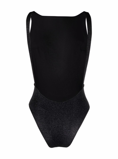 Shop Oseree Oséree Woman S Black Lumière One-piece Swimsuit