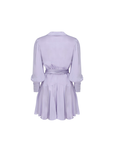 Shop Zimmermann Midi Dress In Lilac