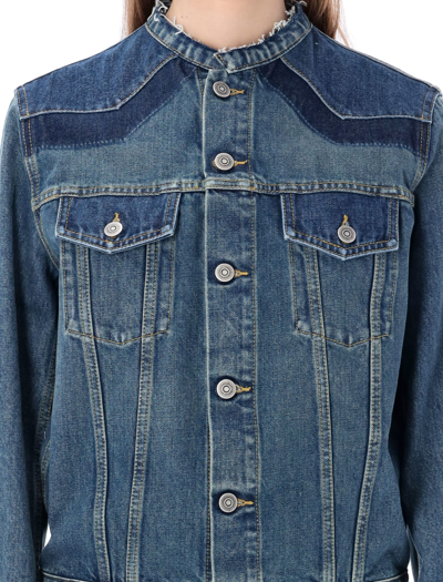 Shop Maison Margiela Washed Denim Jacket In Dirty Blue