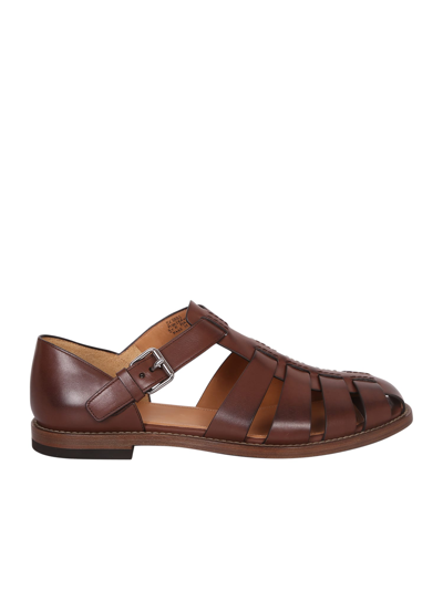 Shop Church's Fisherman Leather Sandals In Brown