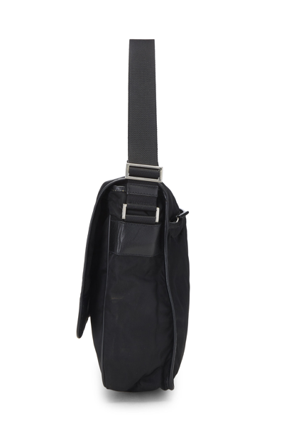 Pre-owned Prada Black Tessuto Messenger 