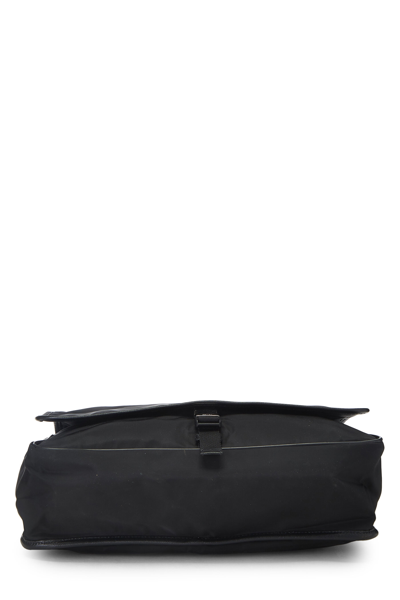 Pre-owned Prada Black Tessuto Messenger 