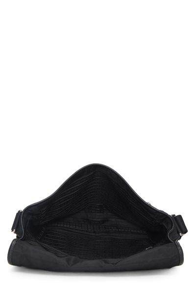 Pre-owned Prada Black Tessuto Messenger 
