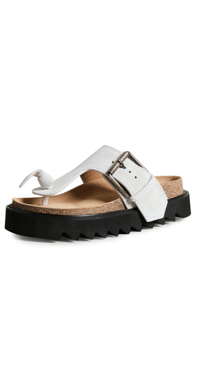 Shop Acne Studios Beline Flip Flops In Off White