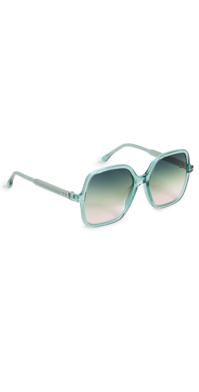 Shop Isabel Marant Oversized Square Sunglasses In Green