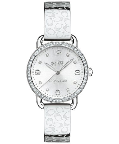 Coach Delancey Quartz Crystal White Dial Ladies Watch 14502353 In