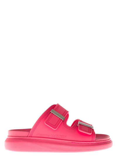 Shop Alexander Mcqueen Hybrid Pink Plastic Sandals