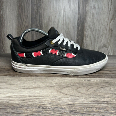 Pre-owned Vans Kyle Walker Pro Skate Shoes Red Black White Snake Skin  Leather Mens Size 9 | ModeSens
