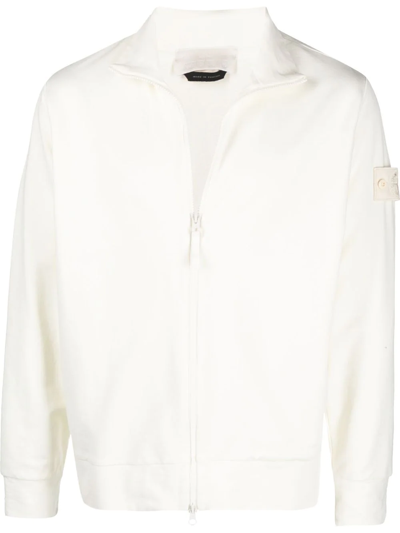 Shop Stone Island Compass-motif Sweatshirt In White