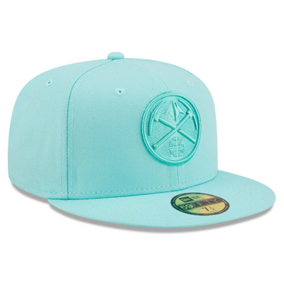 Shop New Era Turquoise Denver Nuggets Color Pack 59fifty Fitted Hat