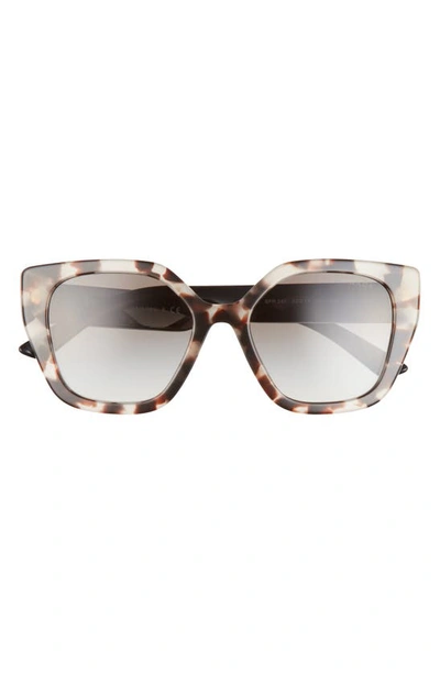 Shop Prada 52mm Butterfly Polarized Sunglasses In Grey Tortoise