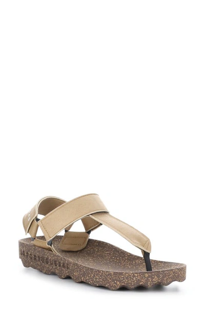 Shop Asportuguesas By Fly London Asportuguesas By London Fizz Sandal In 007 Sand/ Brown Corn Biofiber