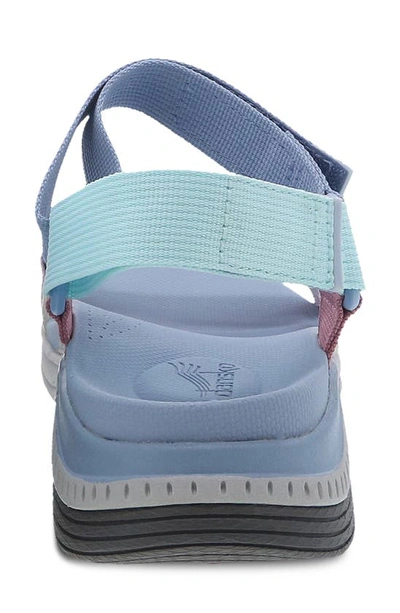 Shop Dansko Racquel Ankle Strap Sport Sandal In Sky Multi Webbing