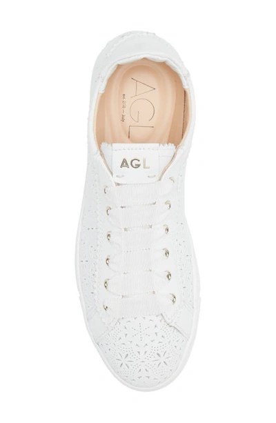 Shop Agl Attilio Giusti Leombruni Sade Perforated Sneaker In White