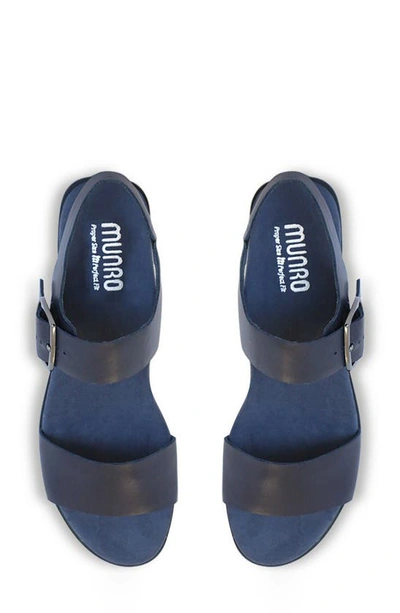 Shop Munro Cleo Sandal In Blue Leather
