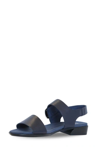 Shop Munro Cleo Sandal In Blue Leather