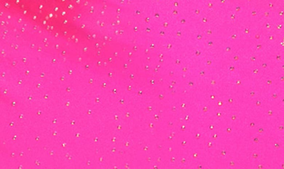 Shop La Femme Rhinestone Plunge Neck Gown In Neon Pink