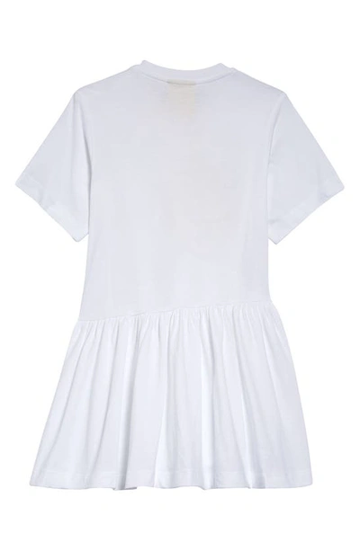 Shop Marques' Almeida Marques ' Almeida Kids' Gathered Jersey T-shirt Dress In White