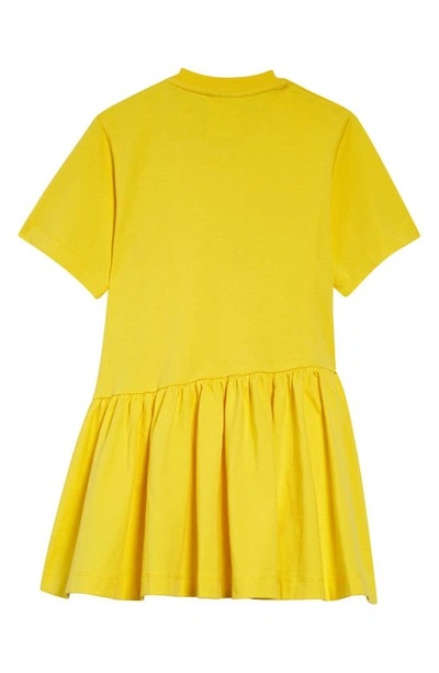 Shop Marques' Almeida Marques ' Almeida Kids' Gathered Jersey T-shirt Dress In Yellow