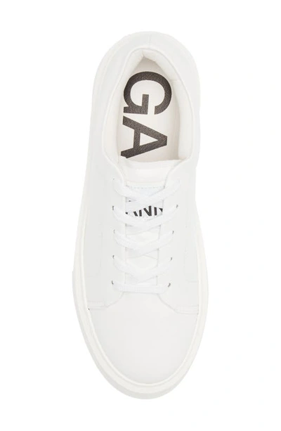 Shop Ganni Sporty Mix Monochrome Sneaker In Egret