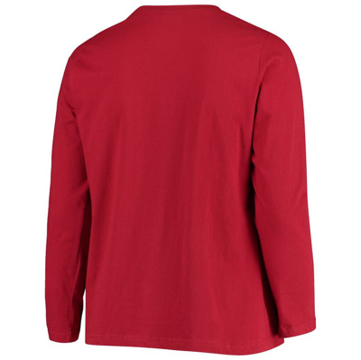 Shop Fanatics Branded Cardinal Arizona Cardinals Plus Size Primary Logo Long Sleeve T-shirt