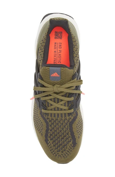 Shop Adidas Originals Ultraboost Dna Running Shoe In Olive/ Black