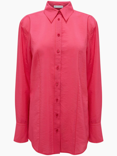 Shop Jw Anderson Relaxed Fit Shirt In Pink