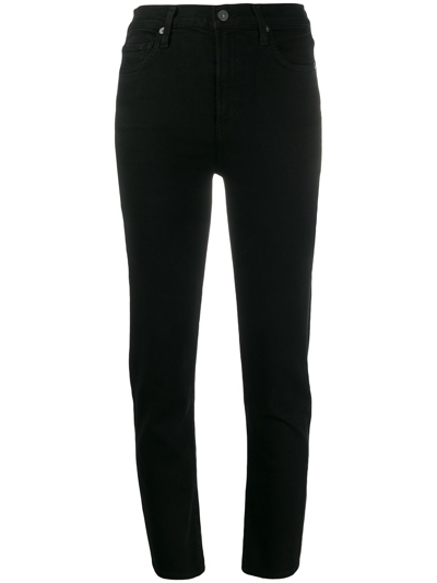 Shop Citizens Of Humanity Harlow Mid-rise Slim Jeans In Black