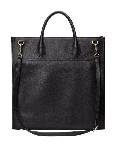 Shop Gucci Debossed-logo Tote Bag In Black