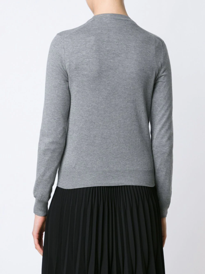 Comme Des Garçons Play Mini Heart Logo Cardigan In Grey