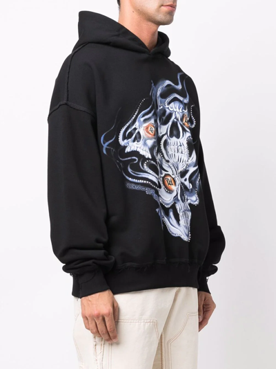 Shop Misbhv Graphic-print Organic Cotton Hoodie In Schwarz