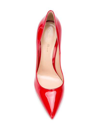 Shop Gianvito Rossi Pointed Pumps In Red