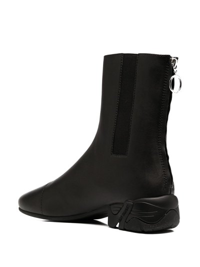 Shop Raf Simons Runner Zip-up Ankle Boots In Black