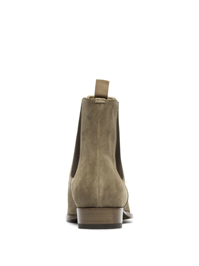 Saint Laurent Beige Suede Wyatt Chelsea Boots In Neutrals