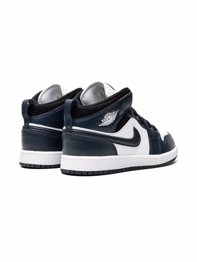 Shop Jordan 1 Mid "armory Navy" Sneakers In Blue