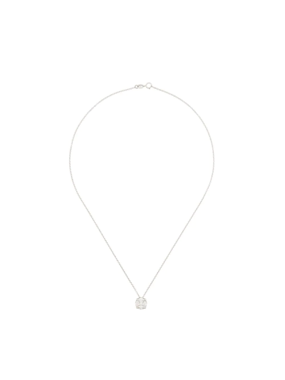 Shop Monan 18kt White Gold Diamond Pendant Necklace In Metallic