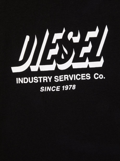 Shop Diesel Logo-print T-shirt In 黑色