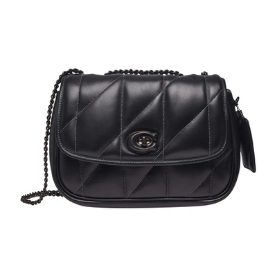 Shop Coach Pillow Madison Shoulder Bag With Quilting In V5 Black