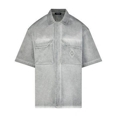 Shop A-cold-wall* Short Sleeves Overshirt In Light Grey