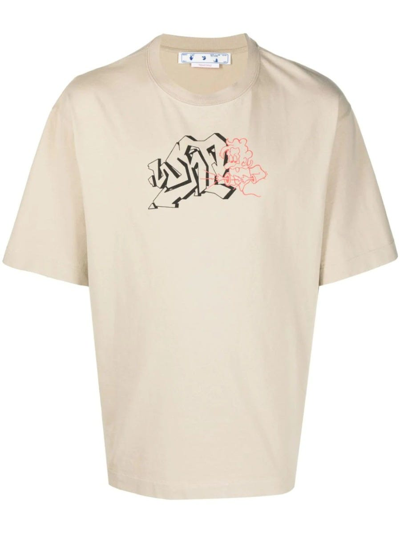 Shop Off-white Beige Arrows T-shirt