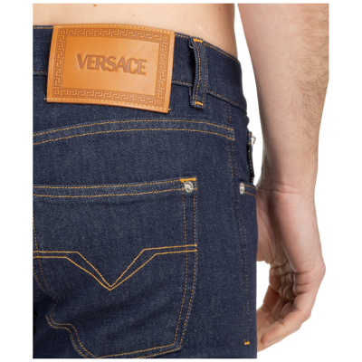 Shop Versace Men's Jeans Denim In Blue