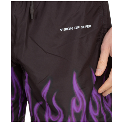 Shop Vision Of Super Men's Boxer Swimsuit Bathing Trunks Swimming Suit  Spray Flames In Black